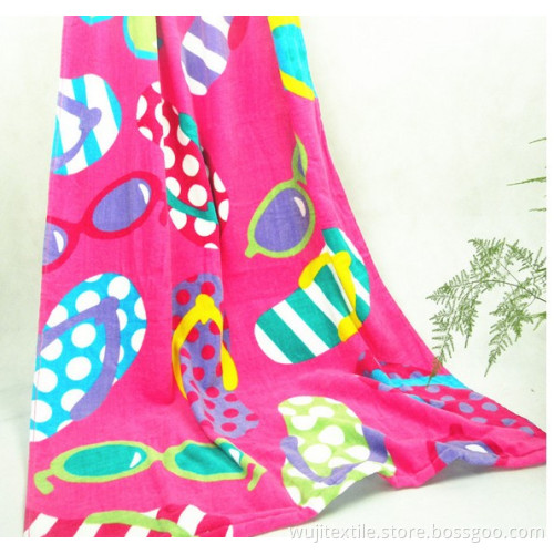 Reactive Printing Cotton Bath Towel Beach Towel (WJ-B932)